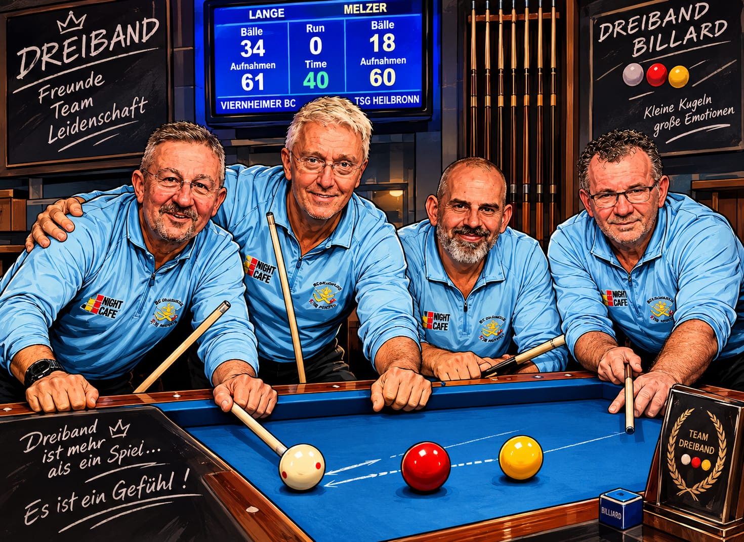 1. Mannschaft Dreiband – Mannschaftsfoto
